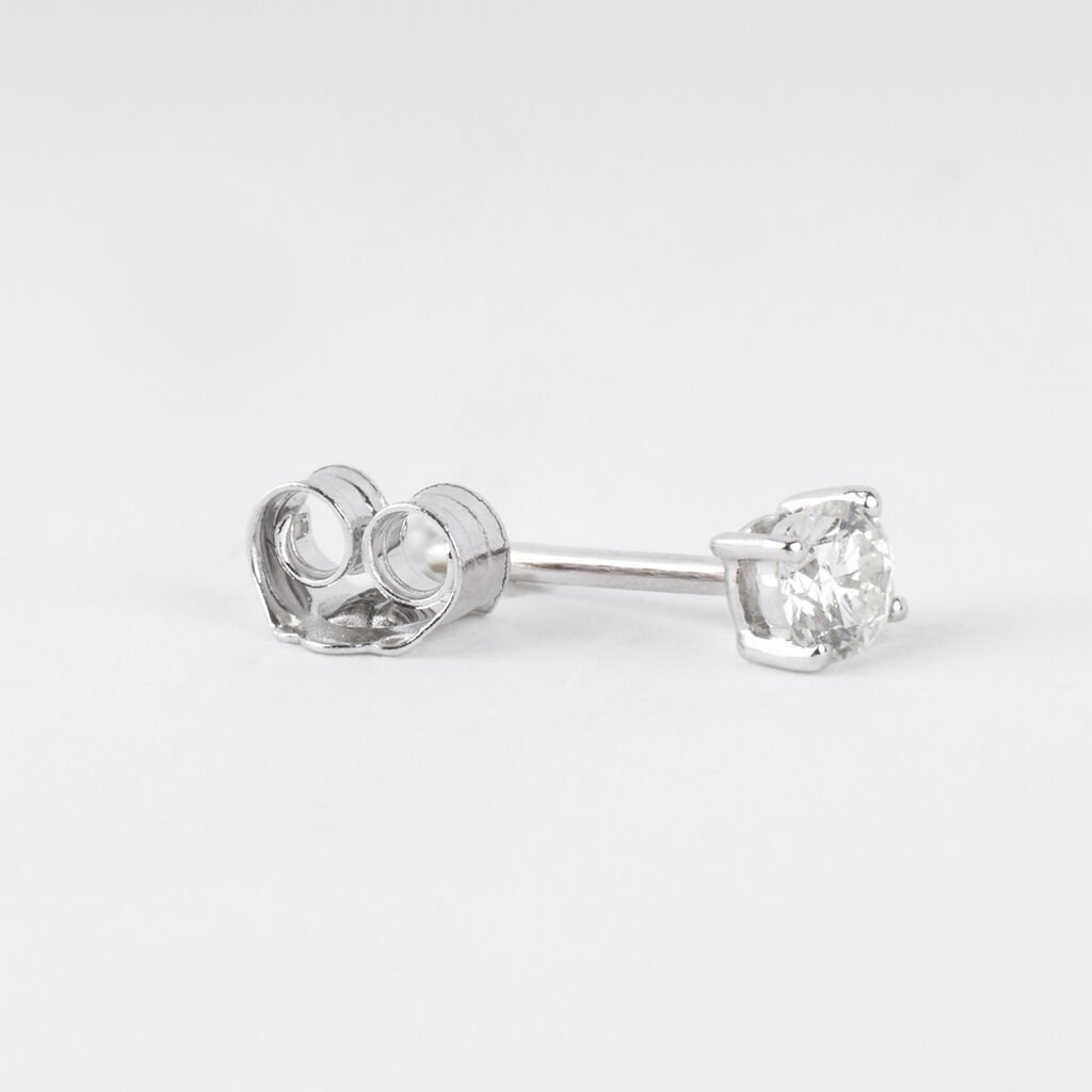 Orecchini Lobo Punto Luce Grace Oro Bianco Diamante - Orecchini a Lobo Donna | Stroili