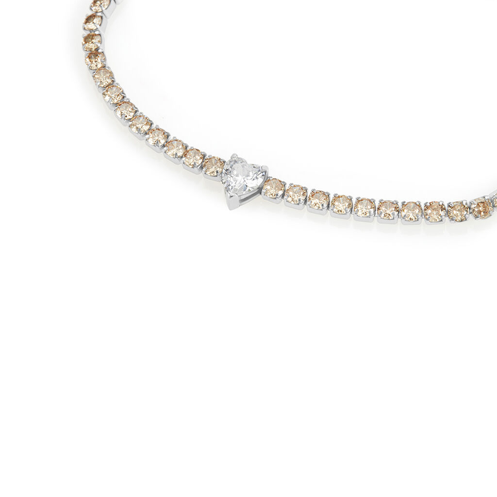 Bracciale Tennis Lady Chic Acciaio Cristallo - Bracciali Tennis Donna | Stroili