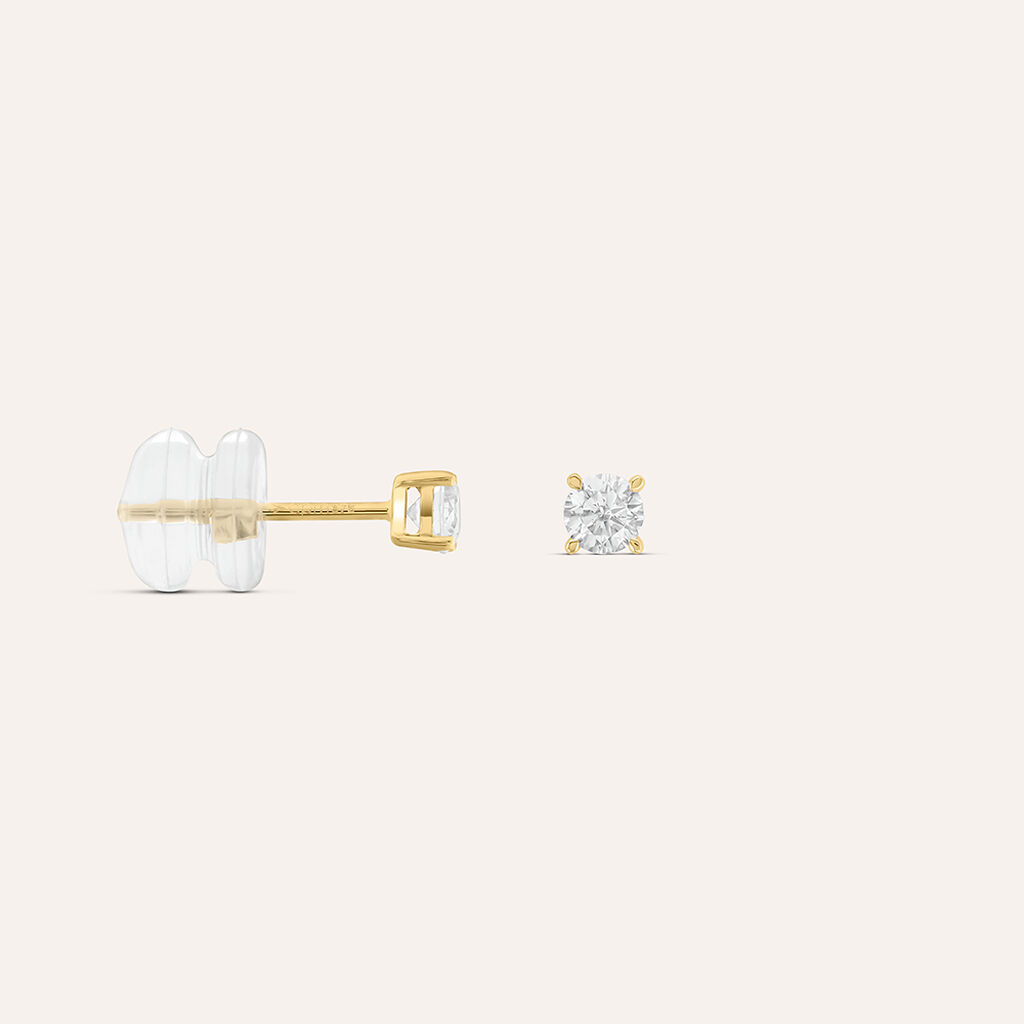 Orecchini Lobo Punto Luce Claire Oro Giallo Cubic Zirconia - Orecchini a Lobo Donna | Stroili