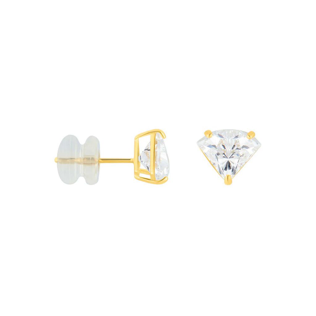 Orecchini Lobo Bon Ton Oro Giallo Cubic Zirconia