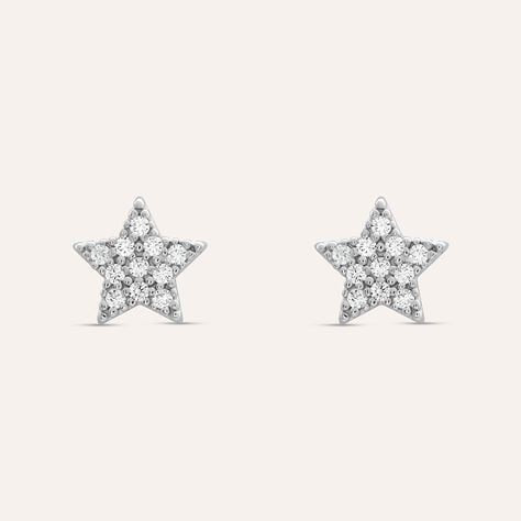 Orecchini Lobo Claire Oro Bianco Cubic Zirconia - Orecchini a Lobo Donna | Stroili