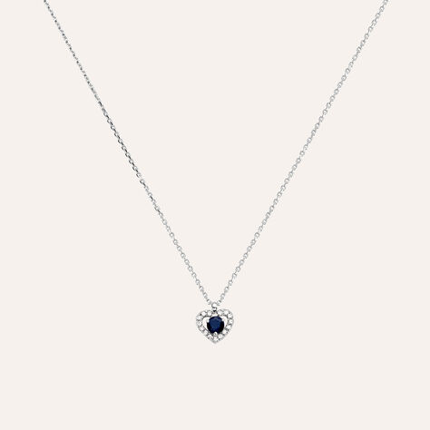 Collana Charlotte Oro Bianco Zaffiro Diamante - Collane Donna | Stroili