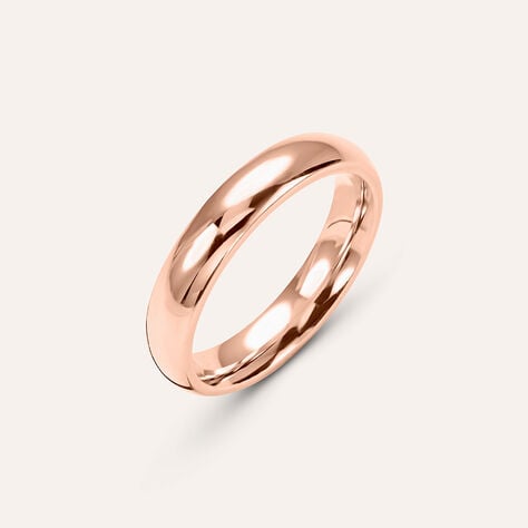 Fede Comoda 4 mm Oro Rosa - Anelli con Incisione Unisex | Stroili