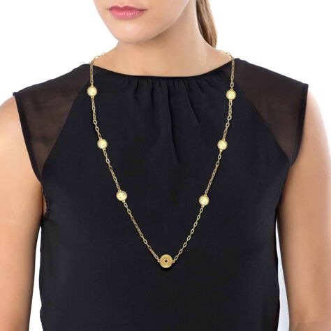 Girocollo lungo rosa dei venti. mondo e cuore in bronzo dorato - Collane Donna | Stroili