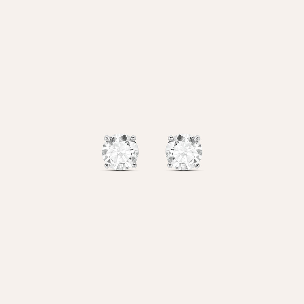 Orecchini Lobo Punto Luce Silver Elegance Argento Rodiato Cubic Zirconia - Orecchini a Lobo Donna | Stroili