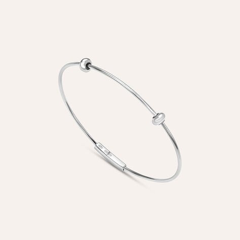 Bangle Love Beats Argento Rodiato - Bracciali Rigidi Donna | Stroili