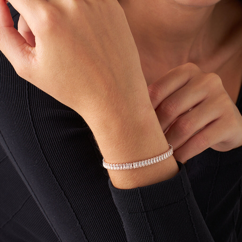 Bracciale Tennis Romantic Shine Metallo Cristallo - Bracciali Tennis Donna | Stroili