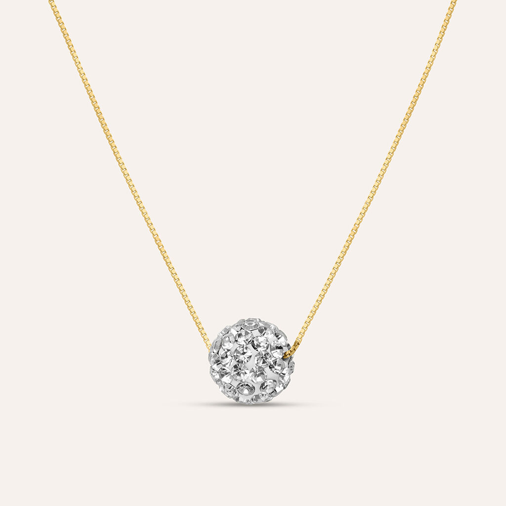 Collana Christelle Oro Giallo Cristallo