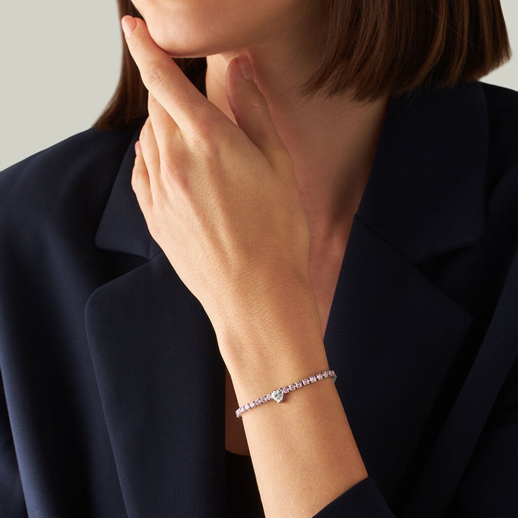 Bracciale Tennis Lady Chic Acciaio Cristallo - Bracciali Tennis Donna | Stroili