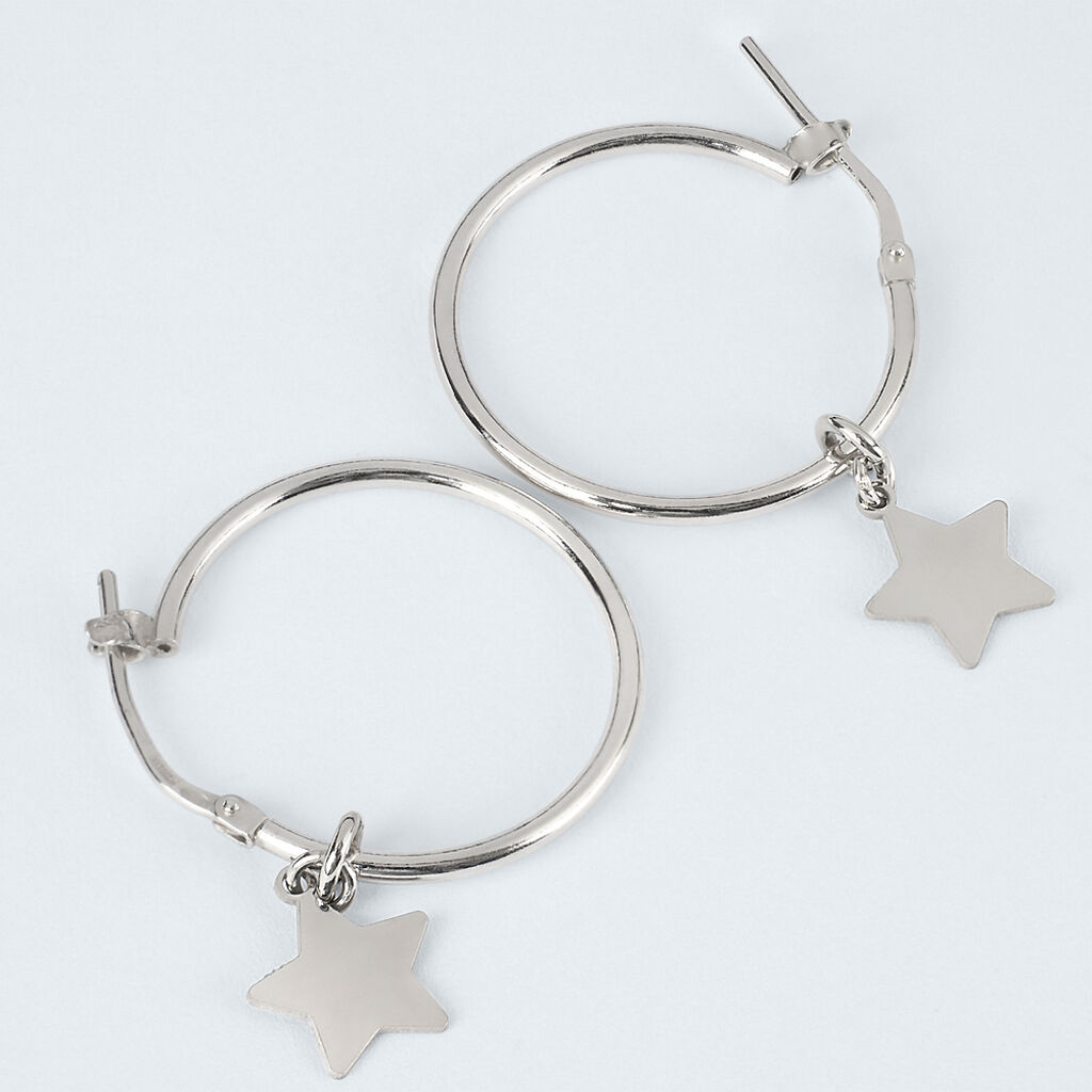 Orecchini A Cerchio Silver Collection Argento Rodiato - Orecchini a Cerchio Donna | Stroili