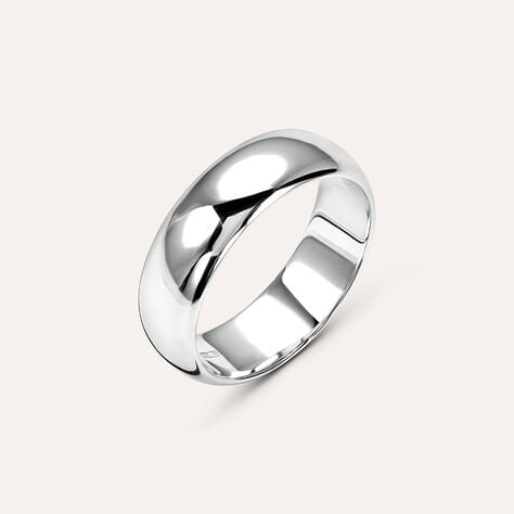 Fede Mantovana Leggera 6 mm Oro Bianco - Anelli con Incisione Unisex | Stroili