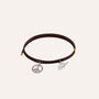 Choker Magnetico Cordino Marrone e Acciaio Dorato