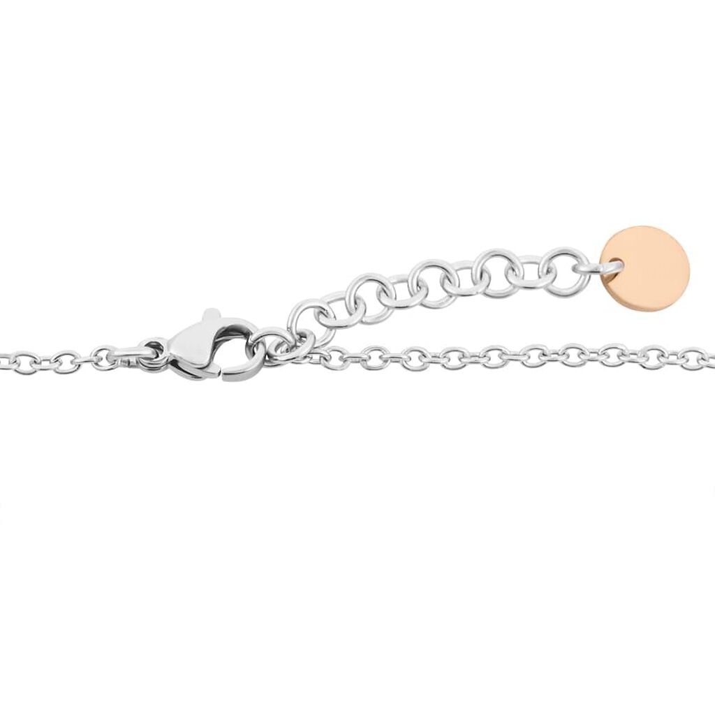 Bracciale Lady Shine Acciaio Bicolore Bianco / Rosa - Bracciali con Incisione Donna | Stroili