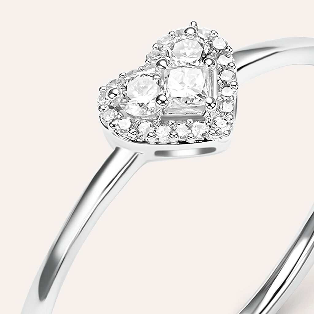 Anello Fantasia Sophia Oro Bianco Diamante