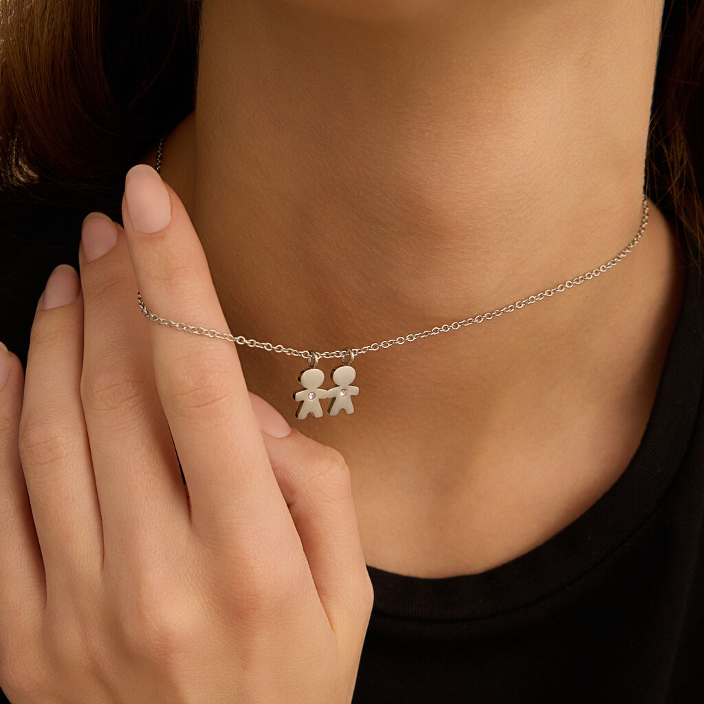 Collana Lady Chic Acciaio Cristallo - Collane Donna | Stroili