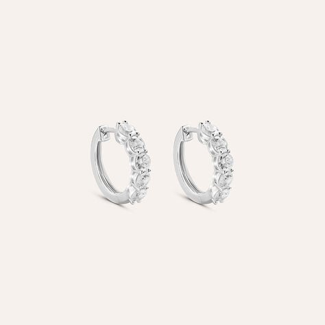 Orecchini A Cerchio Silver Elegance Argento Rodiato Cubic Zirconia - Orecchini a Cerchio Donna | Stroili