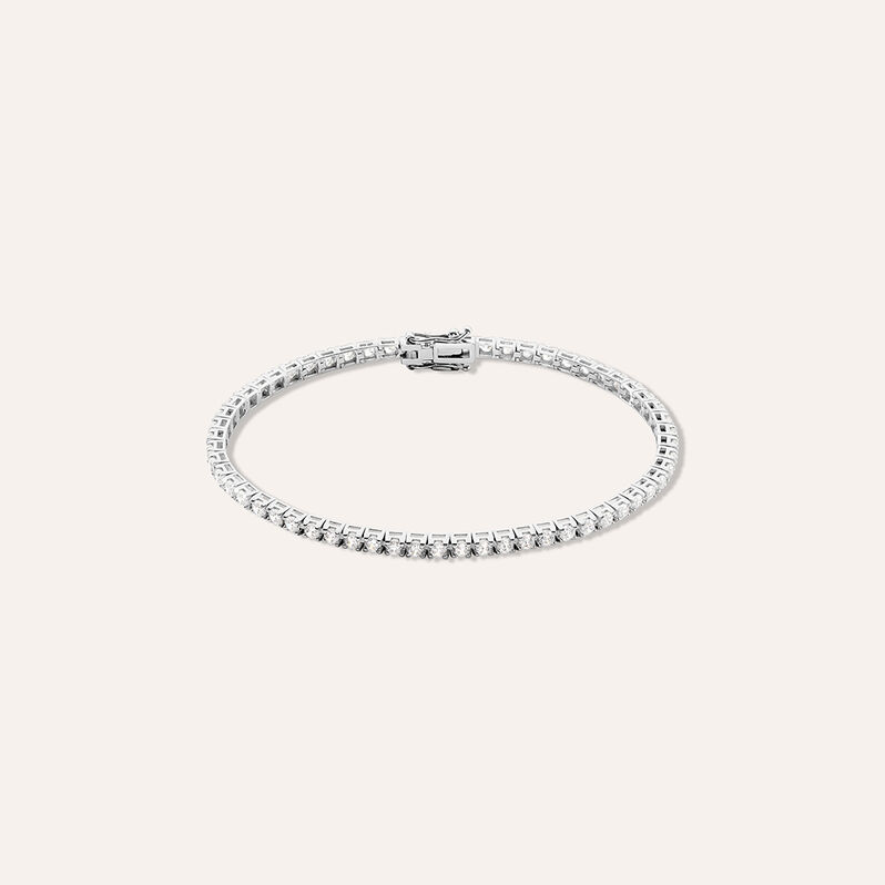 Bracciale Tennis Claire Oro Bianco Cubic Zirconia - Bracciali Tennis Donna | Stroili
