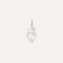 Pendente Radiance Acciaio Dorato Perla sintentica