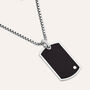 Collana Gentleman Argento Rodiato Cubic Zirconia