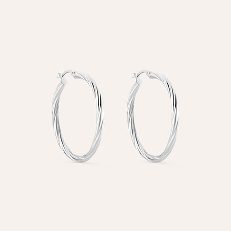 Orecchini A Cerchio Silver Collection Argento Rodiato - Orecchini a Cerchio Donna | Stroili