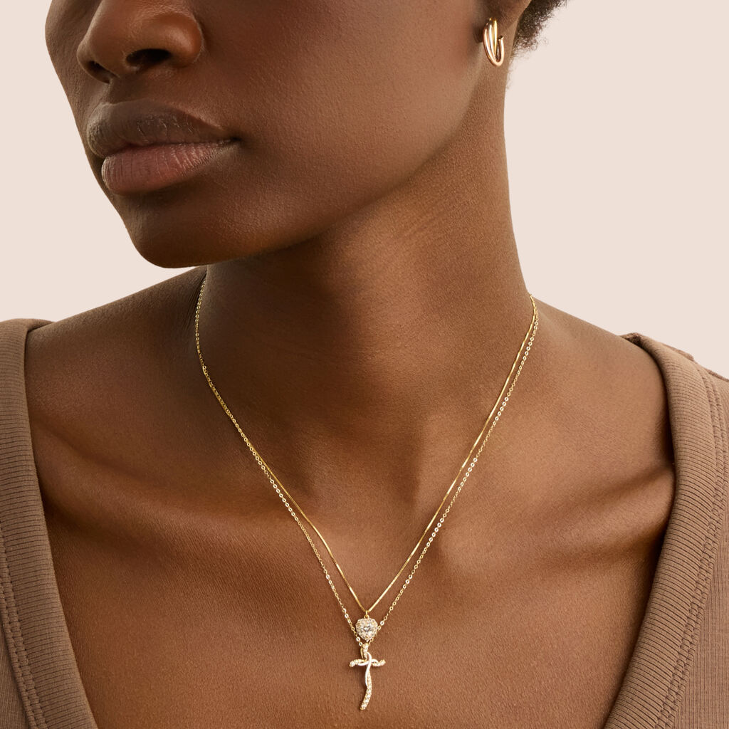 Collana Claire Oro Bicolore Cubic Zirconia