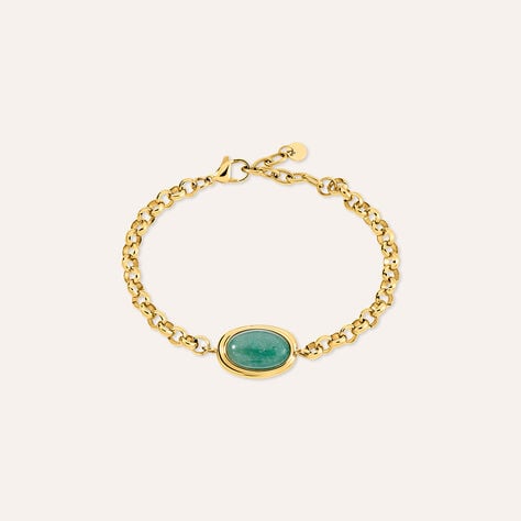 Bracciale Catena Radiance Acciaio Dorato Avventurina - Bracciali Donna | Stroili