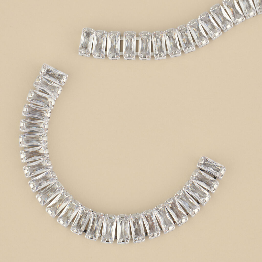 Orecchini Pendenti Tennis Romantic Shine Metallo Cristallo