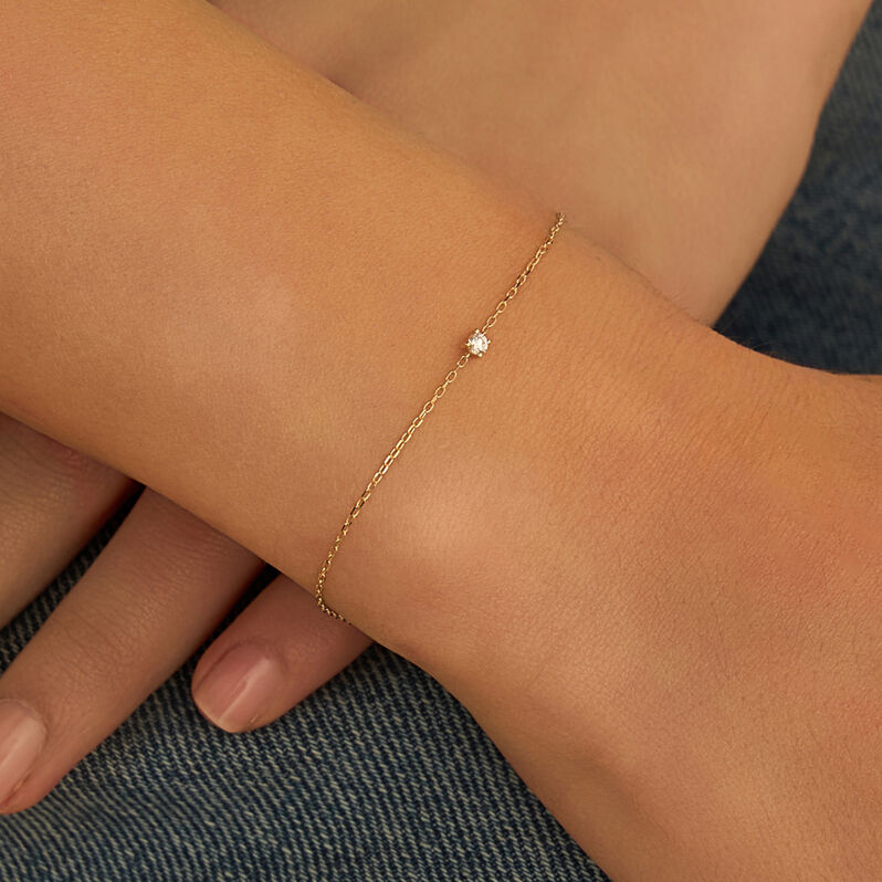 Bracciale Catena Punto Luce Grace Oro Giallo Diamante - Bracciali Donna | Stroili