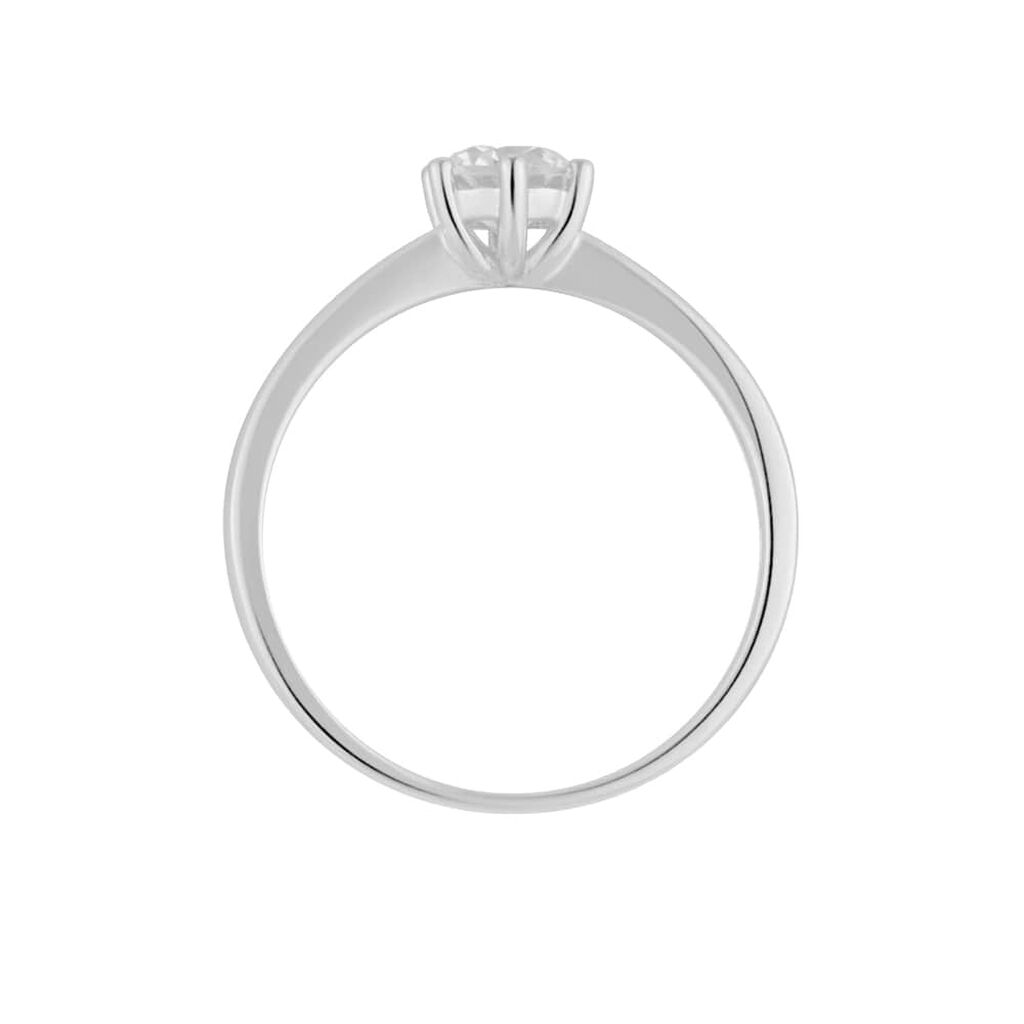 Anello Solitario Claire Oro Bianco E Cubic Zirconia - Anelli con Pietre Donna | Stroili