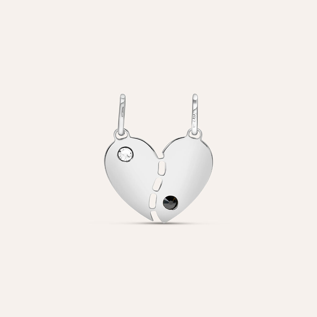 Pendente Silver Collection Argento Rodiato Cristallo - Ciondoli con Incisione Donna | Stroili
