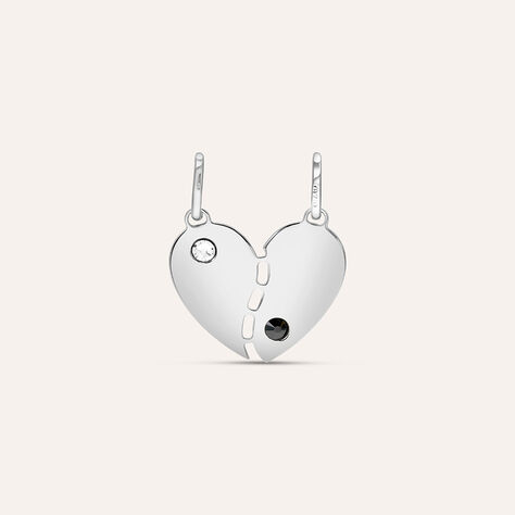 Pendente Silver Collection Argento Rodiato Cristallo - Ciondoli con Incisione Donna | Stroili