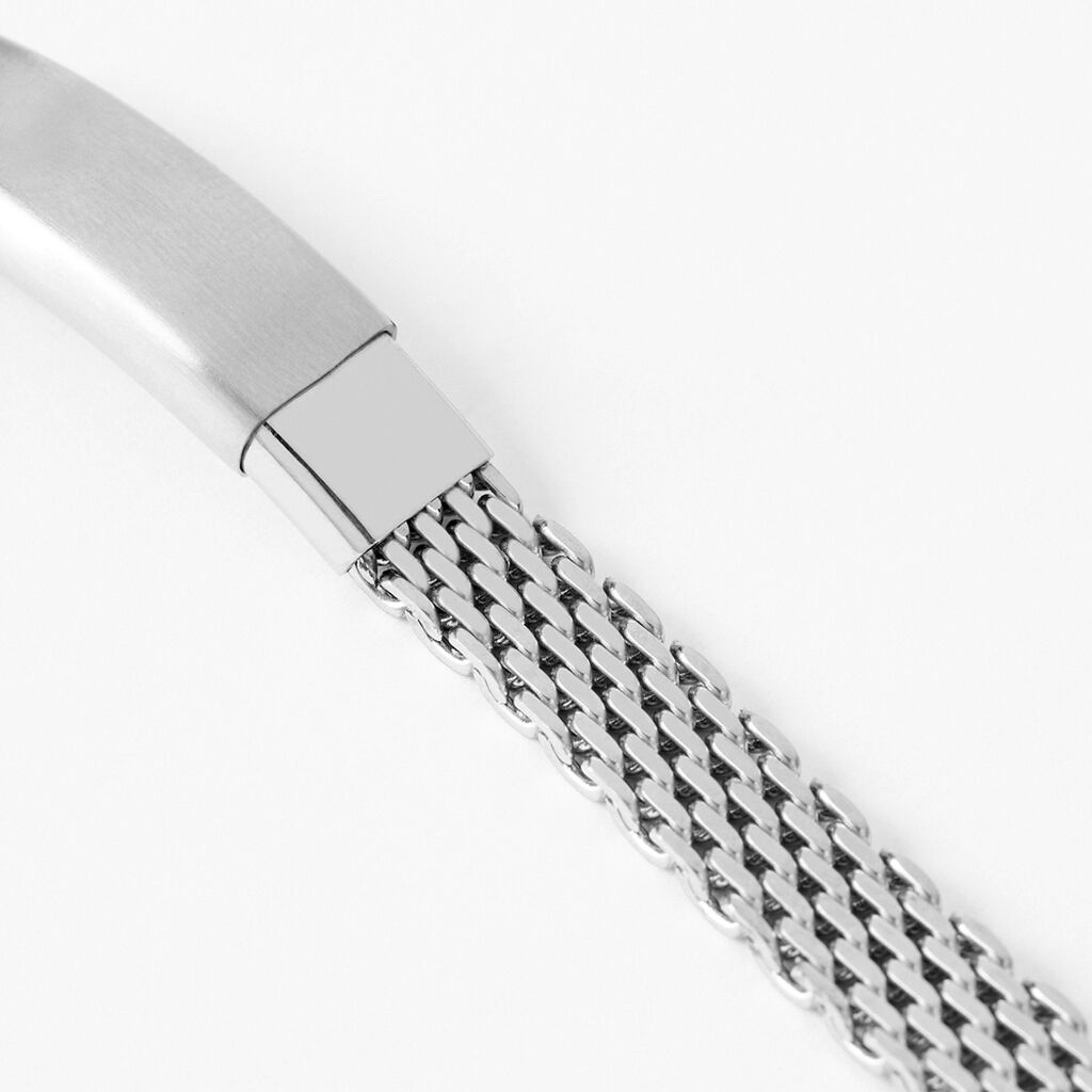 Bracciale Man Code Acciaio Bicolore Bianco / Nero