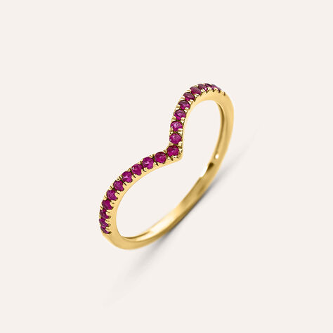 Anello Fedina Indiana Charlotte Oro Giallo Rubino - Anelli con Pietre Donna | Stroili