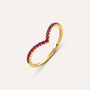 Anello Fedina Indiana Charlotte Oro Giallo Rubino