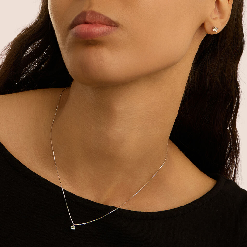 Collana Punto Luce Firmamenti Oro Bianco Diamante