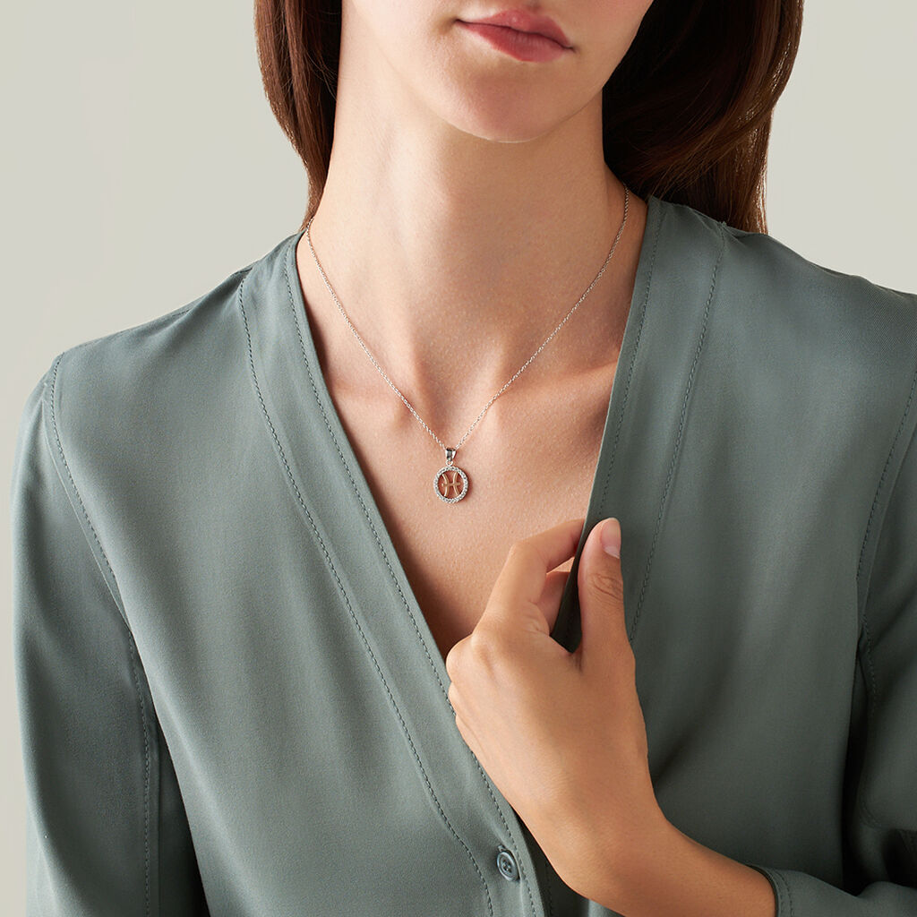 Collana Lady Chic Acciaio Bicolore Bianco / Rosa Cubic Zirconia - Collane Donna | Stroili