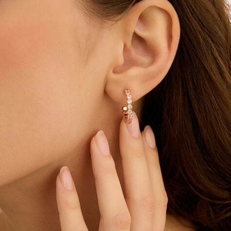 Orecchini A Cerchio Romantic Shine Metallo Rosa Cristallo - Orecchini a Cerchio Donna | Stroili