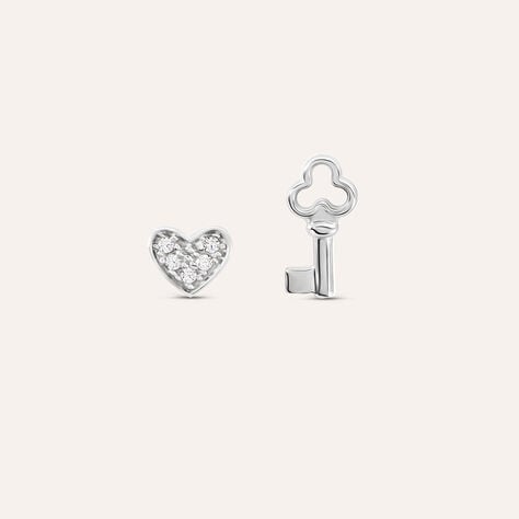 Orecchini Spaiati Silver Moments Argento Rodiato Cubic Zirconia - Gioielli Donna | Stroili