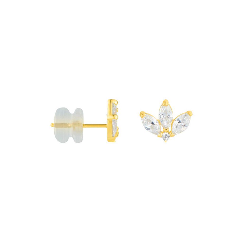 Orecchini Lobo Bon Ton Oro Giallo Cubic Zirconia - Orecchini a Lobo Donna | Stroili