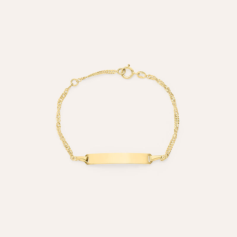 Bracciale Con Targhetta Holy Oro Giallo - Bracciali con Incisione Bambino | Stroili