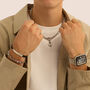Collana Man Code Acciaio Cubic Zirconia