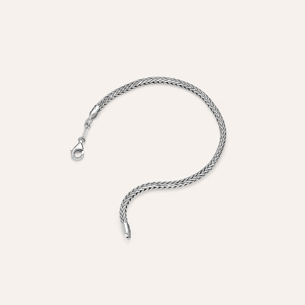 Bracciale Catena Gentleman Argento Rodiato