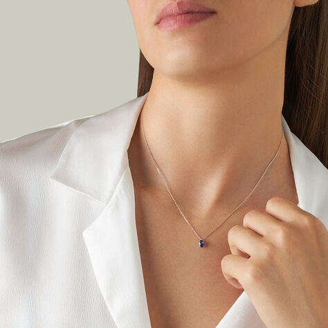 Collana Punto Luce Charlotte Oro Bianco Zaffiro - Collane Punto Luce Donna | Stroili