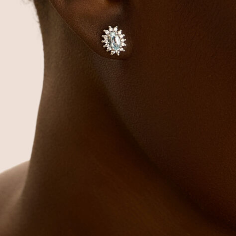 Orecchini Lobo Amélie Oro Bianco Topazio Cubic Zirconia - Orecchini a Lobo Donna | Stroili