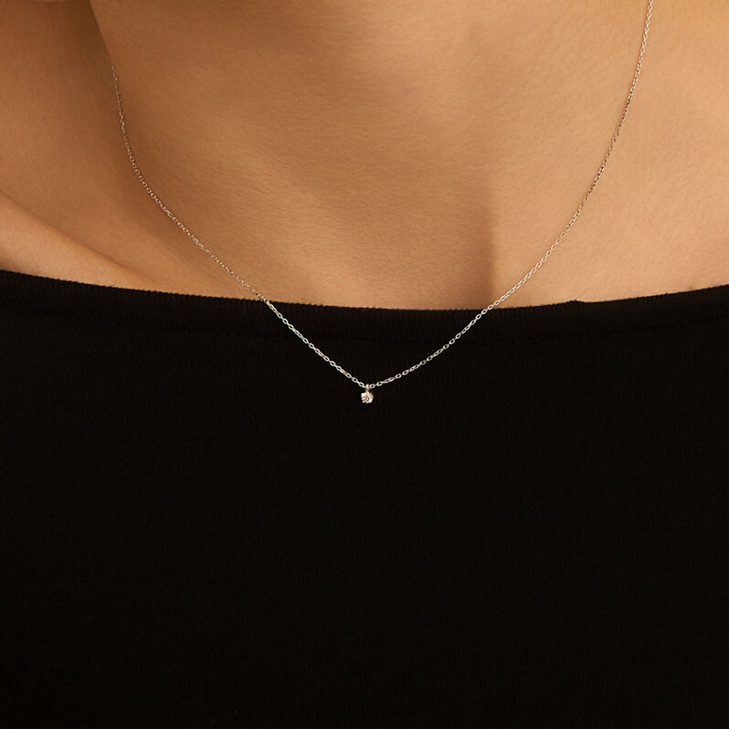 Collana Punto Luce Grace Oro Bianco Diamante - Collane Punto Luce Donna | Stroili