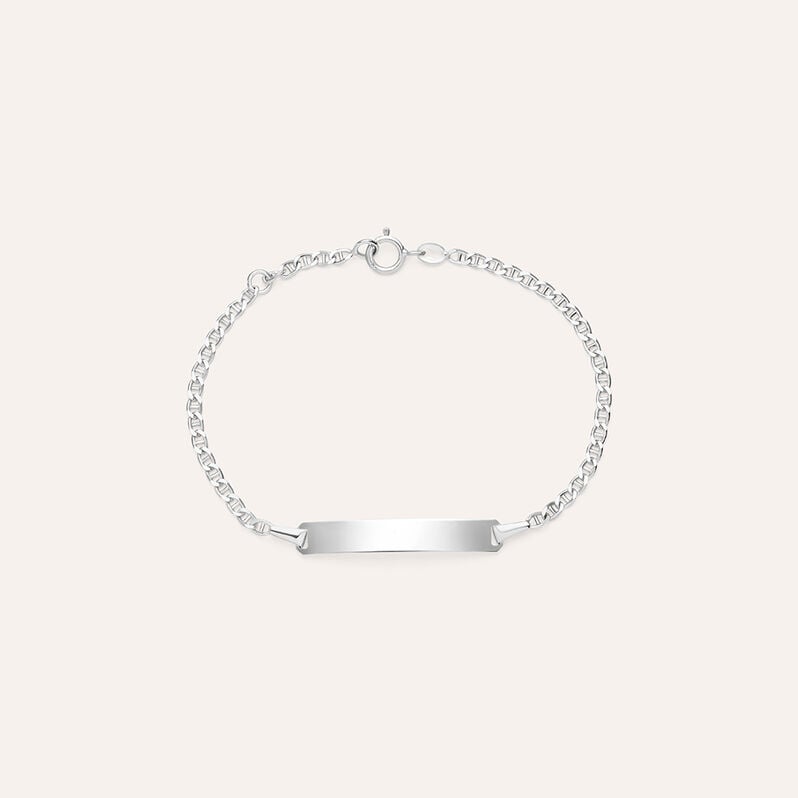 Bracciale Con Targhetta Holy Oro Bianco - Bracciali Bambino | Stroili