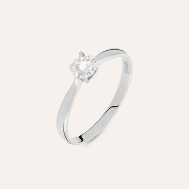 Anello Solitario Diamazing Oro Bianco Diamante