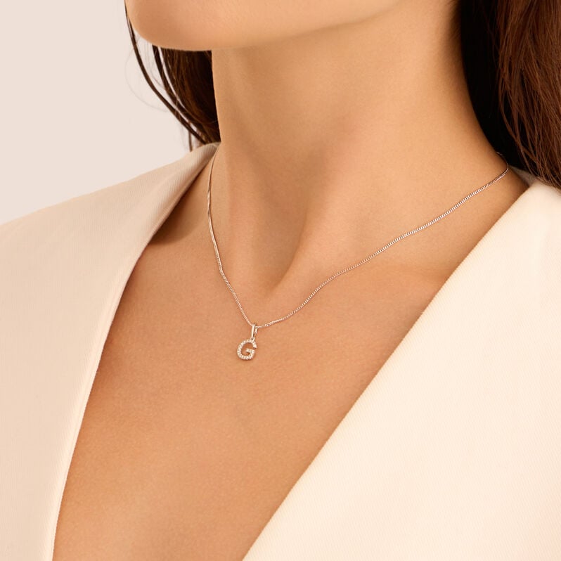 Pendente Sophia Oro Bianco Diamante - Ciondoli Donna | Stroili
