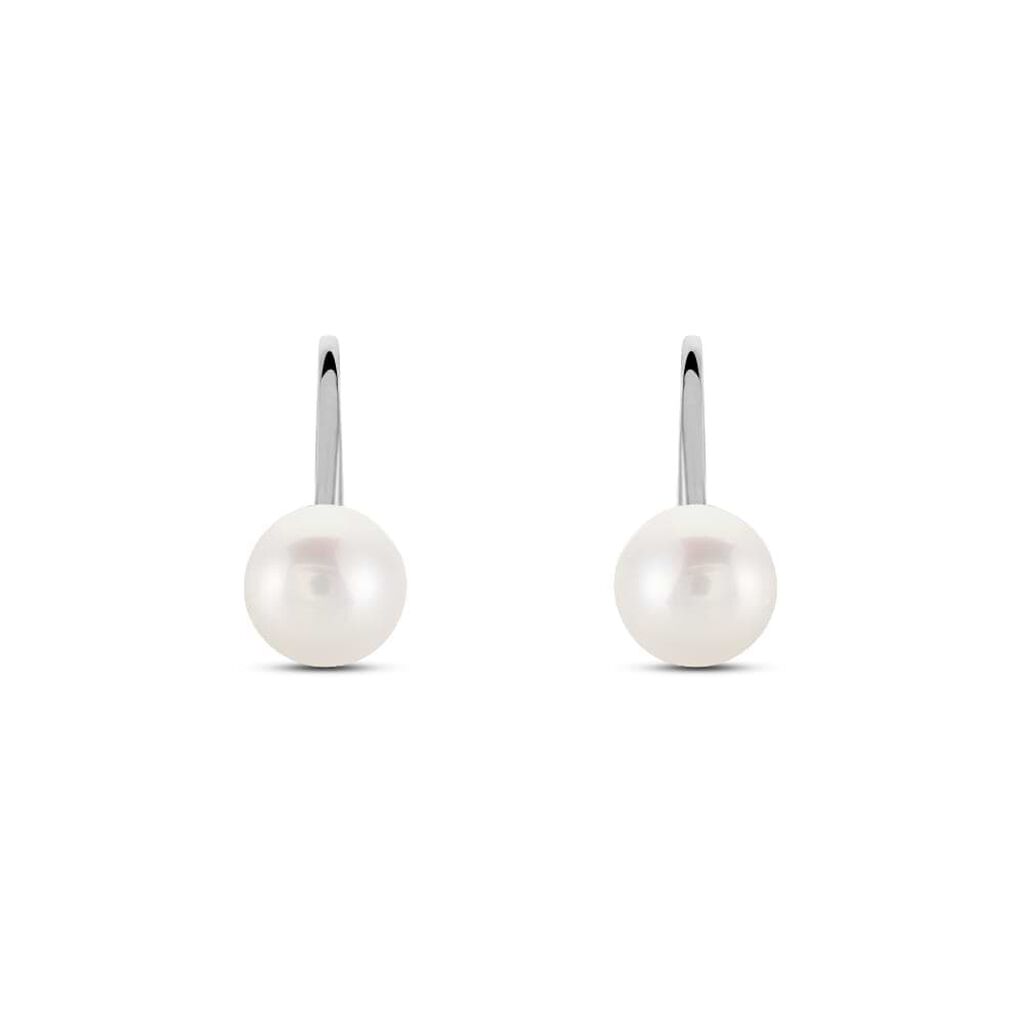 Orecchini Pendenti Gabrielle Oro Bianco Perla D'Acqua Dolce