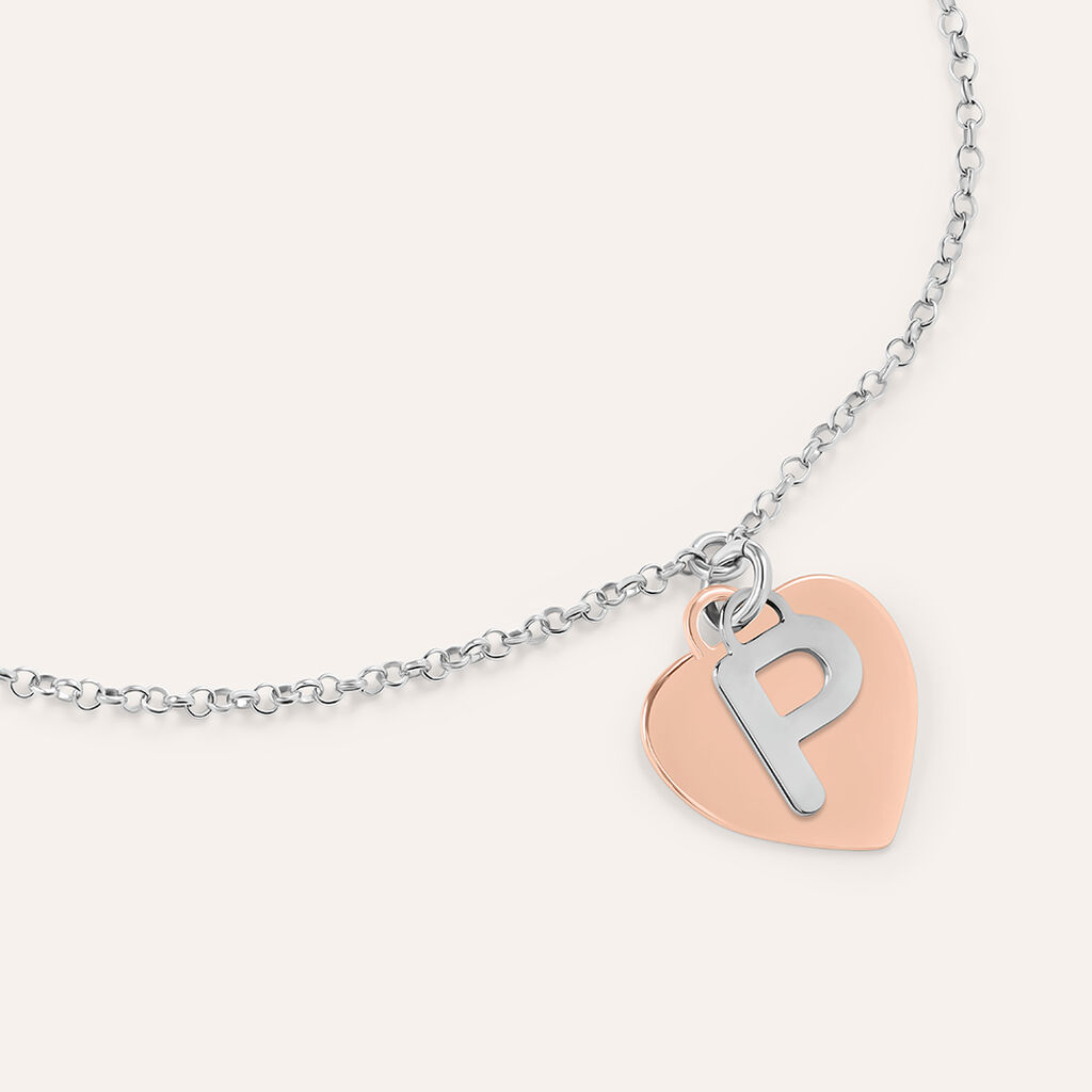 Bracciale Silver Collection Argento Bicolore Bianco / Rosa